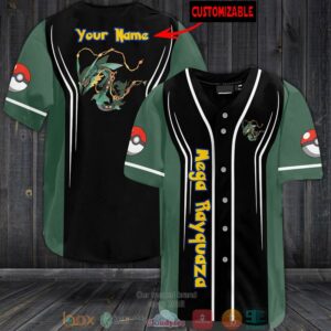 Personalized Pokemon Mega Rayquaza Baseball Jersey