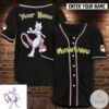 Personalized Pokemon Mewtwo Baseball Jersey