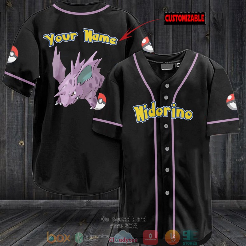 Personalized Pokemon Nidorino Baseball Jersey Personalized Pokemon Nidorino Baseball Jersey