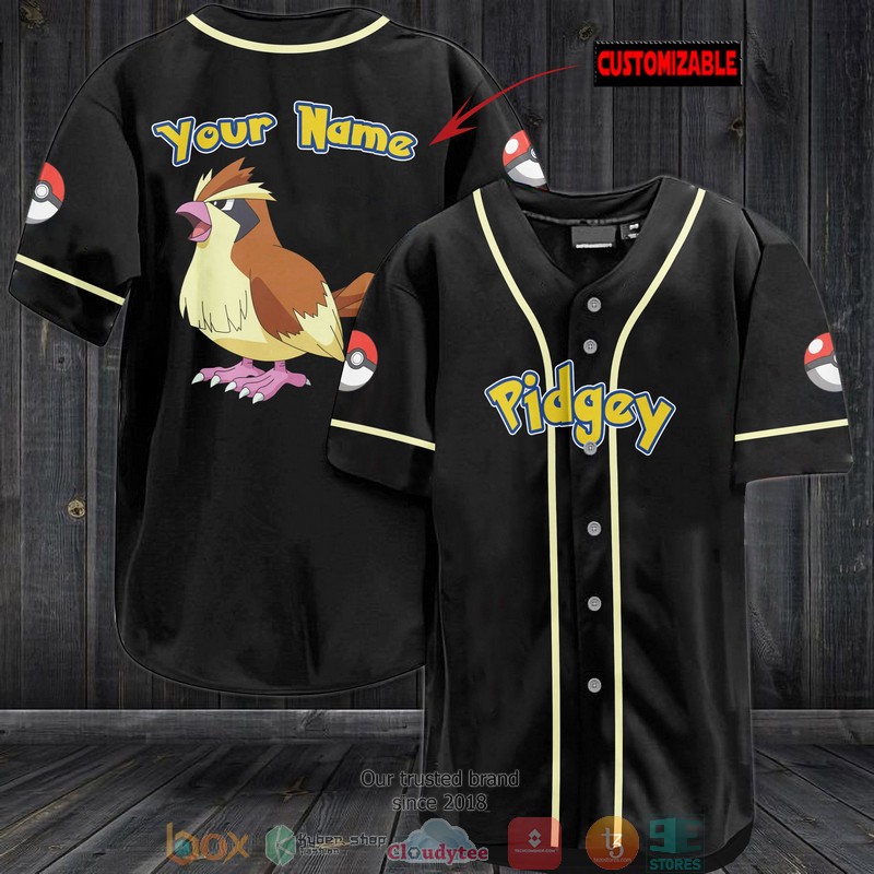 Personalized Pokemon Pidgey Baseball Jersey Personalized Pokemon Pidgey Baseball Jersey