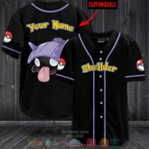 Personalized Pokemon Shellder Custom Baseball Jersey