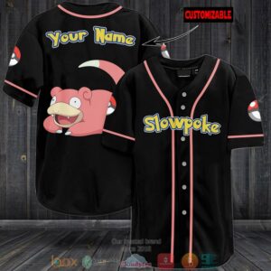 Personalized Pokemon Slowpoke Baseball Jersey