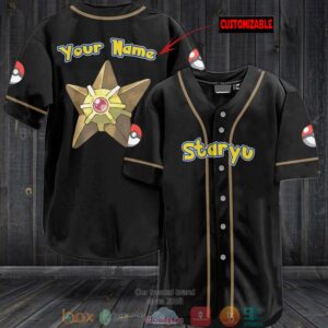 Personalized Pokemon Staryu Baseball Jersey