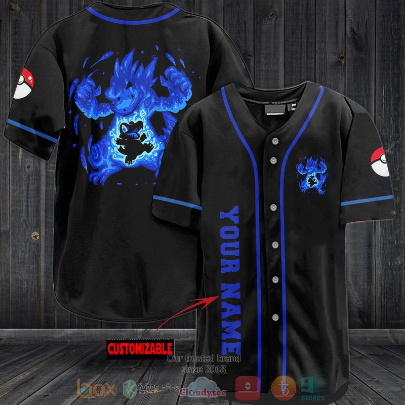 Personalized Pokemon Totodile Baseball Jersey Personalized Pokemon Totodile Baseball Jersey
