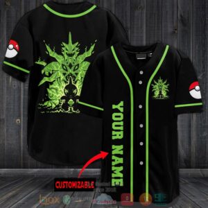 Personalized Pokemon Tyranitar Black Baseball Jersey