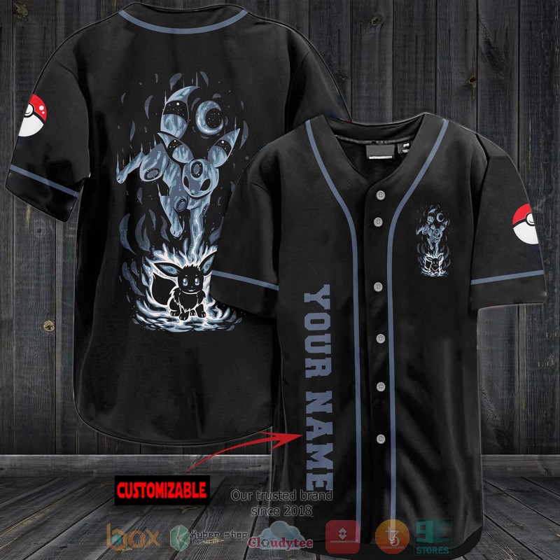 Personalized Pokemon Umbreon Baseball Jersey Personalized Pokemon Umbreon Baseball Jersey