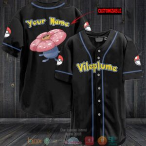 Personalized Pokemon Vileplume Baseball Jersey