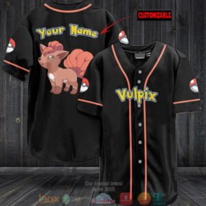 Personalized Pokemon Vulpix Baseball Jersey
