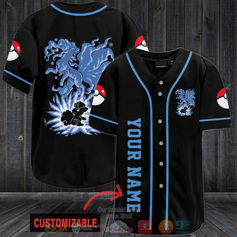 Personalized Pokemon Vulpix Baseball Jersey Personalized Pokemon Vulpix Baseball Jersey