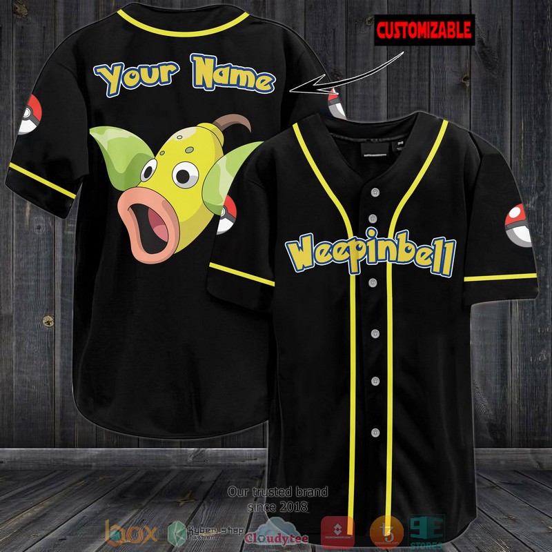 Personalized Pokemon Weepinbell Baseball Jersey Personalized Pokemon Weepinbell Baseball Jersey