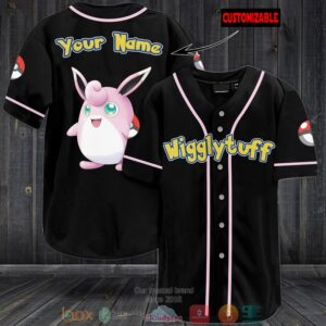 Personalized Pokemon Wigglytuff Baseball Jersey