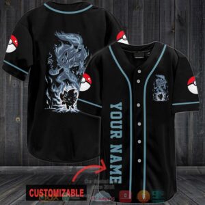 Personalized Pokemon Zoroark Black Baseball Jersey