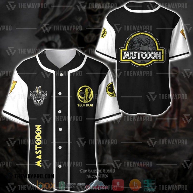 Personalized Power Rangers Mighty Morphin Mastodon Custom Baseball Jersey Personalized Power Rangers Mighty Morphin Mastodon Custom Baseball Jersey