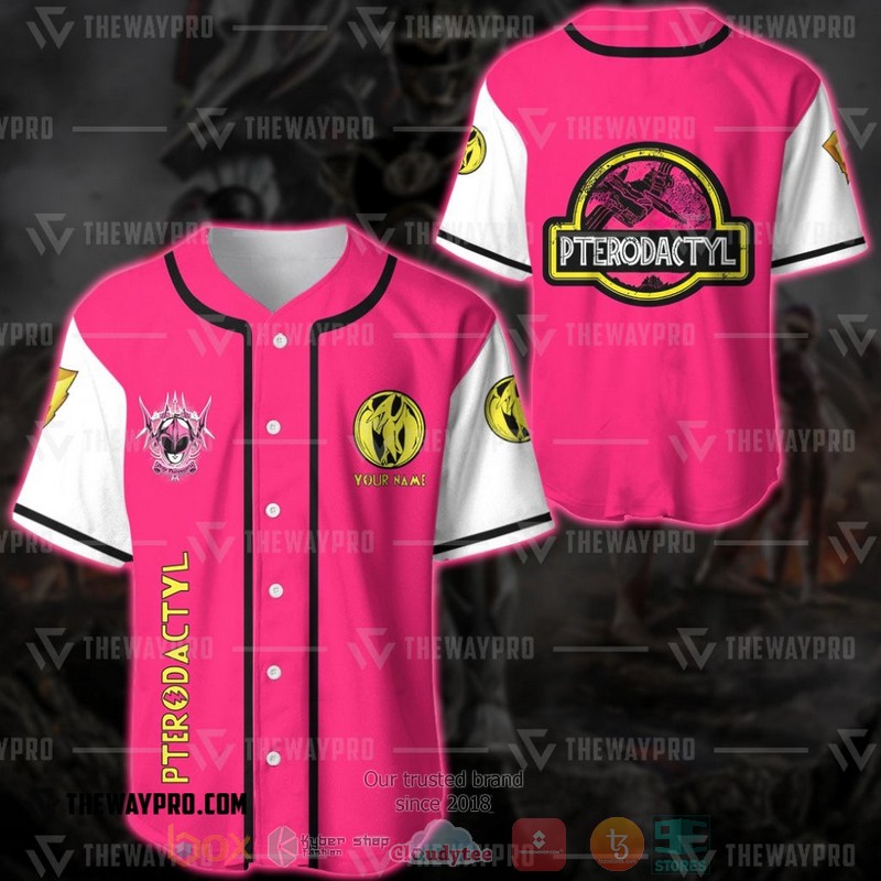 Personalized Power Rangers Mighty Morphin Pterodactyl Custom Baseball Jersey Personalized Power Rangers Mighty Morphin Pterodactyl Custom Baseball Jersey
