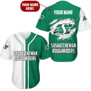 Personalized Saskatchewan Roughriders Cfl 3D Baseball Jersey