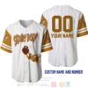 Personalized Scooby Doo Dog All Over Print Pinstripe White Baseball Jersey