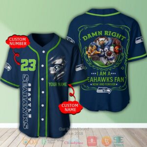Personalized Seattle Seahawks Nfl I Am A Seahawks Fan Baseball Jersey Shirt