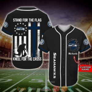 Personalized Seattle Seahawks Nfl Stand For The Flag Baseball Jersey Shirt