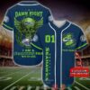 Personalized Seattle Seahawks Nfl Wings Skull Baseball Jersey Shirt