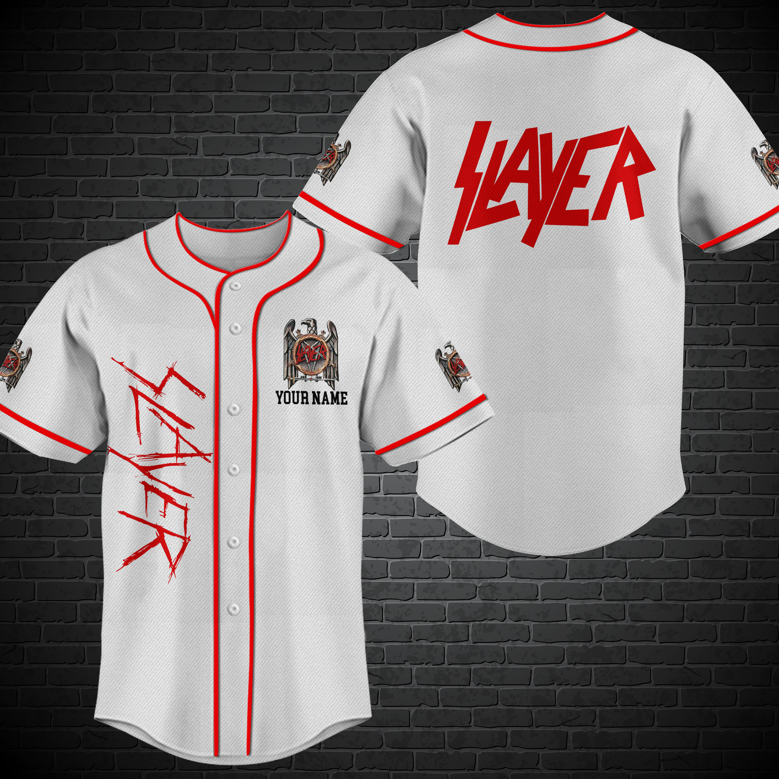 Personalized Slayer Custom Baseball Jersey Personalized Slayer Custom Baseball Jersey