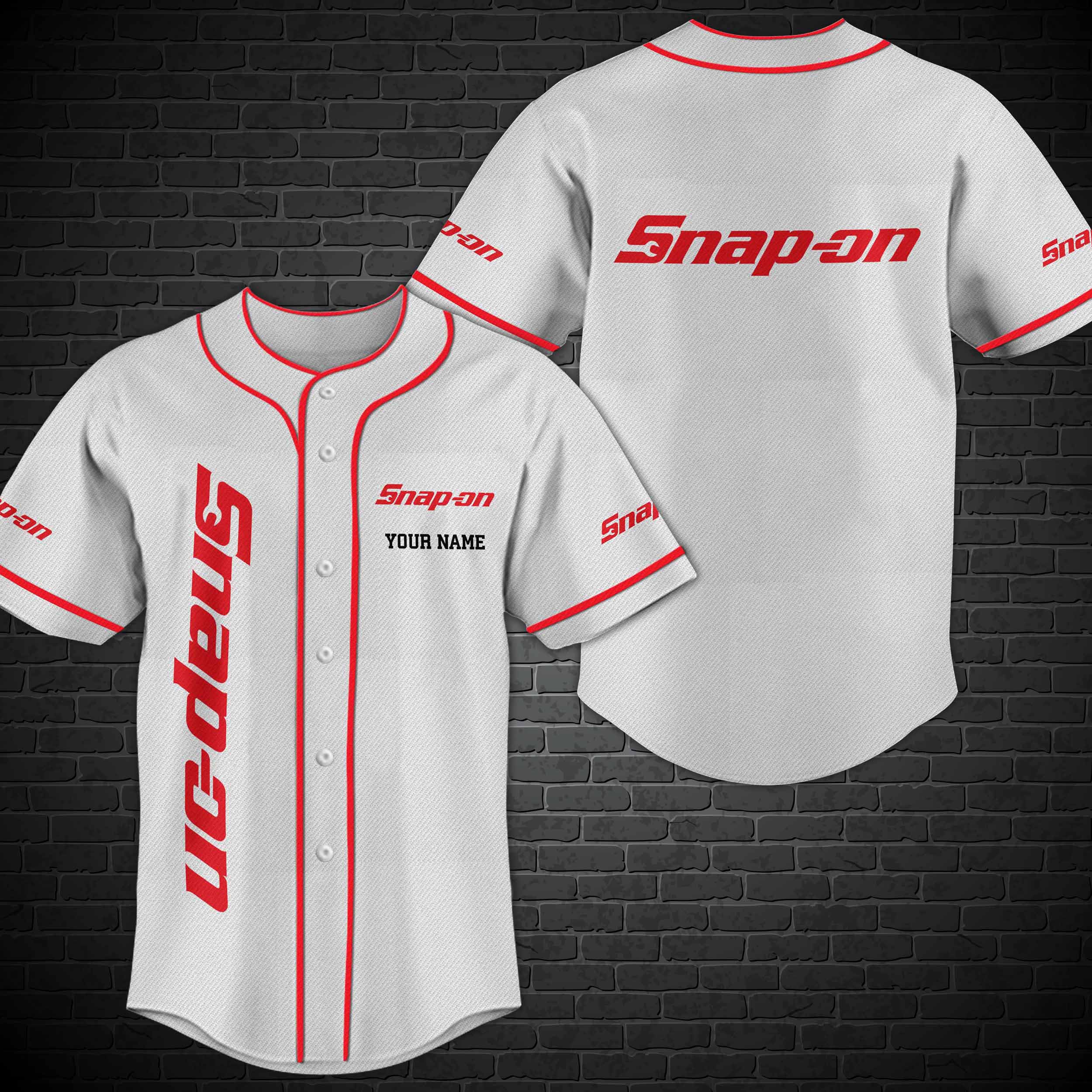 Personalized Snap-On Custom Baseball Jersey Personalized Snap-On Custom Baseball Jersey