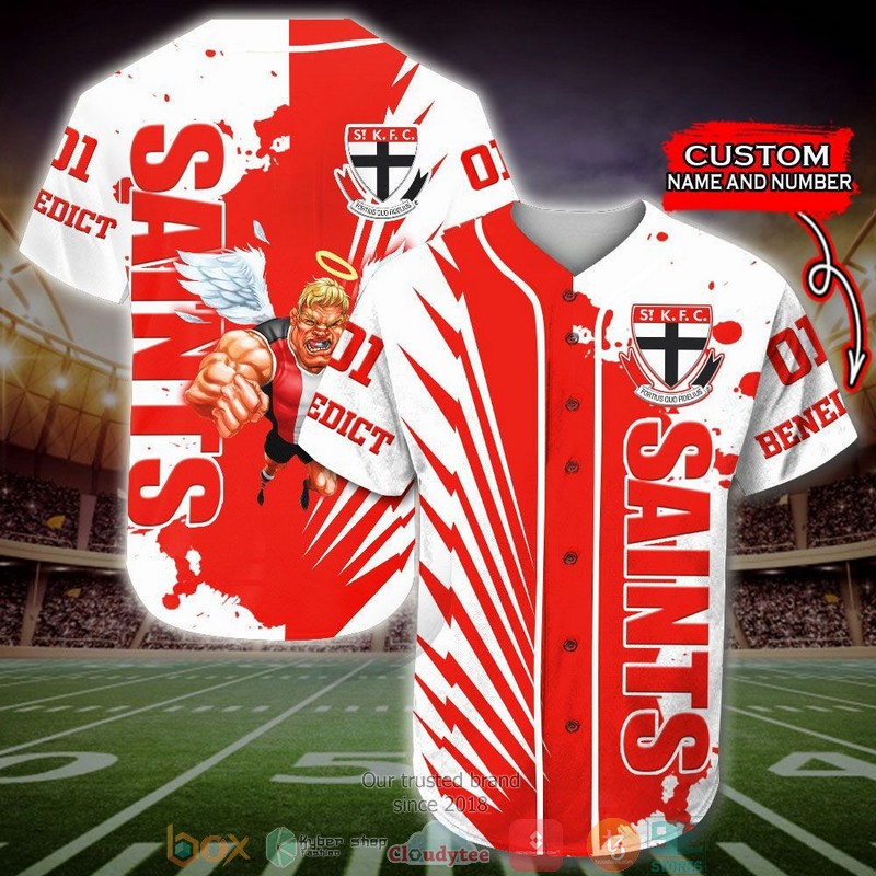 Personalized St Kilda Saints Afl Baseball Jersey Shirt Personalized St Kilda Saints Afl Baseball Jersey Shirt