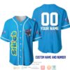 Personalized Stitch The Catcher Blue Baseball Jersey