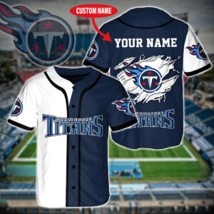 Personalized Tennessee Titans Custom Baseball Jersey Shirt