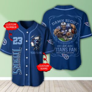 Personalized Tennessee Titans Nfl 3D Baseball Jersey