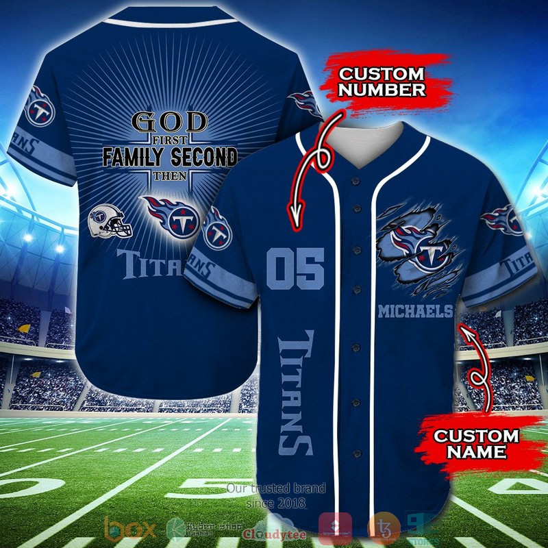 Personalized Tennessee Titans Nfl Baseball Jersey Shirt Personalized Tennessee Titans Nfl Baseball Jersey Shirt