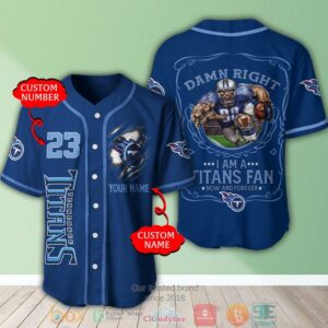 Personalized Tennessee Titans Nfl I Am A Titans Fan Baseball Jersey Shirt