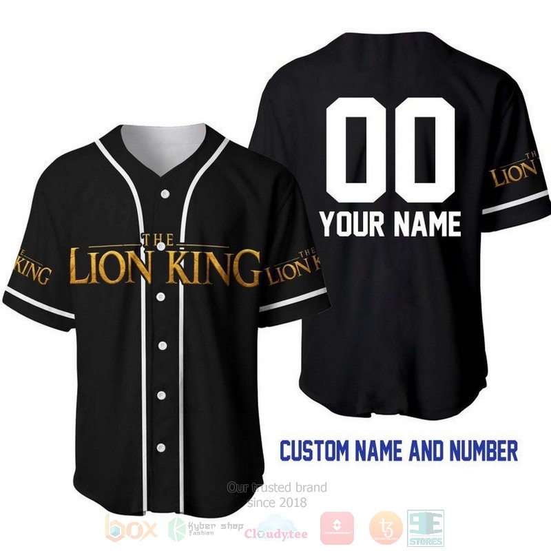 Personalized The Lion King All Over Print Black Baseball Jersey Personalized The Lion King All Over Print Black Baseball Jersey