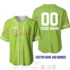 Personalized Tinker Bell All Over Print Lime Green Baseball Jersey