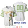 Personalized Tinker Bell Pinstripe White Baseball Jersey