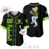 Personalized Tinker Bell Playing Baseball All Over Print Black Baseball Jersey