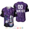 Personalized Ursula Pattern The Little Mermaid Dark Purple Baseball Jersey