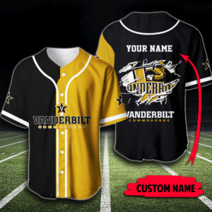 Personalized Vanderbilt Commodores Custom Baseball Jersey Shirt