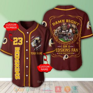 Personalized Washington Redskins Nfl Baseball Jersey Shirt