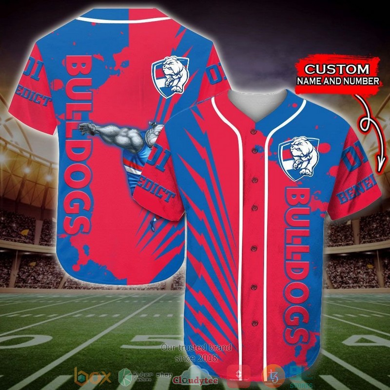 Personalized Western Bulldogs Afl Baseball Jersey Shirt Personalized Western Bulldogs Afl Baseball Jersey Shirt