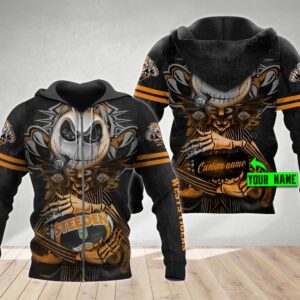 Personalized Wests Tigers 3D Hoodie Nrl 3D Hoodie Jack Skellington Custom Name 3D All Over Printed Hoodie - b2122d949cda