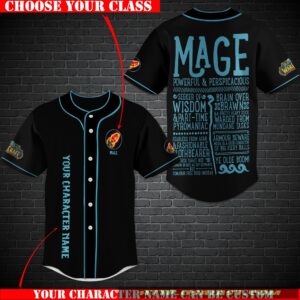 Personalized World Of Warcraft Mage Class Baseball Jersey Shirt