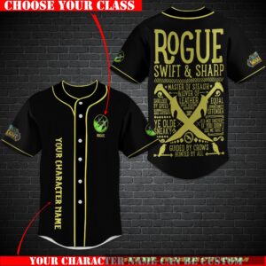 Personalized World Of Warcraft Rogue Class Baseball Jersey Shirt
