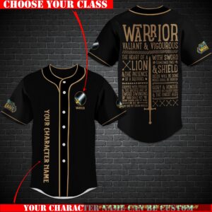 Personalized World Of Warcraft Warrior Class Baseball Jersey Shirt
