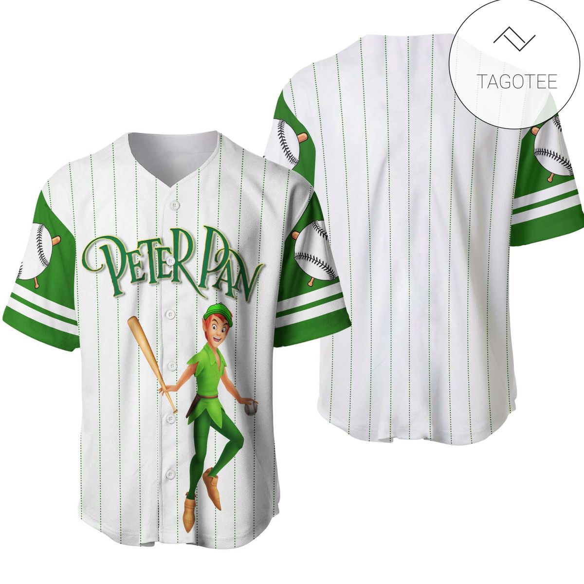 Peter Pan Disney Gift Baseball Jersey- Tagotee Peter Pan Disney Gift Baseball Jersey- Tagotee