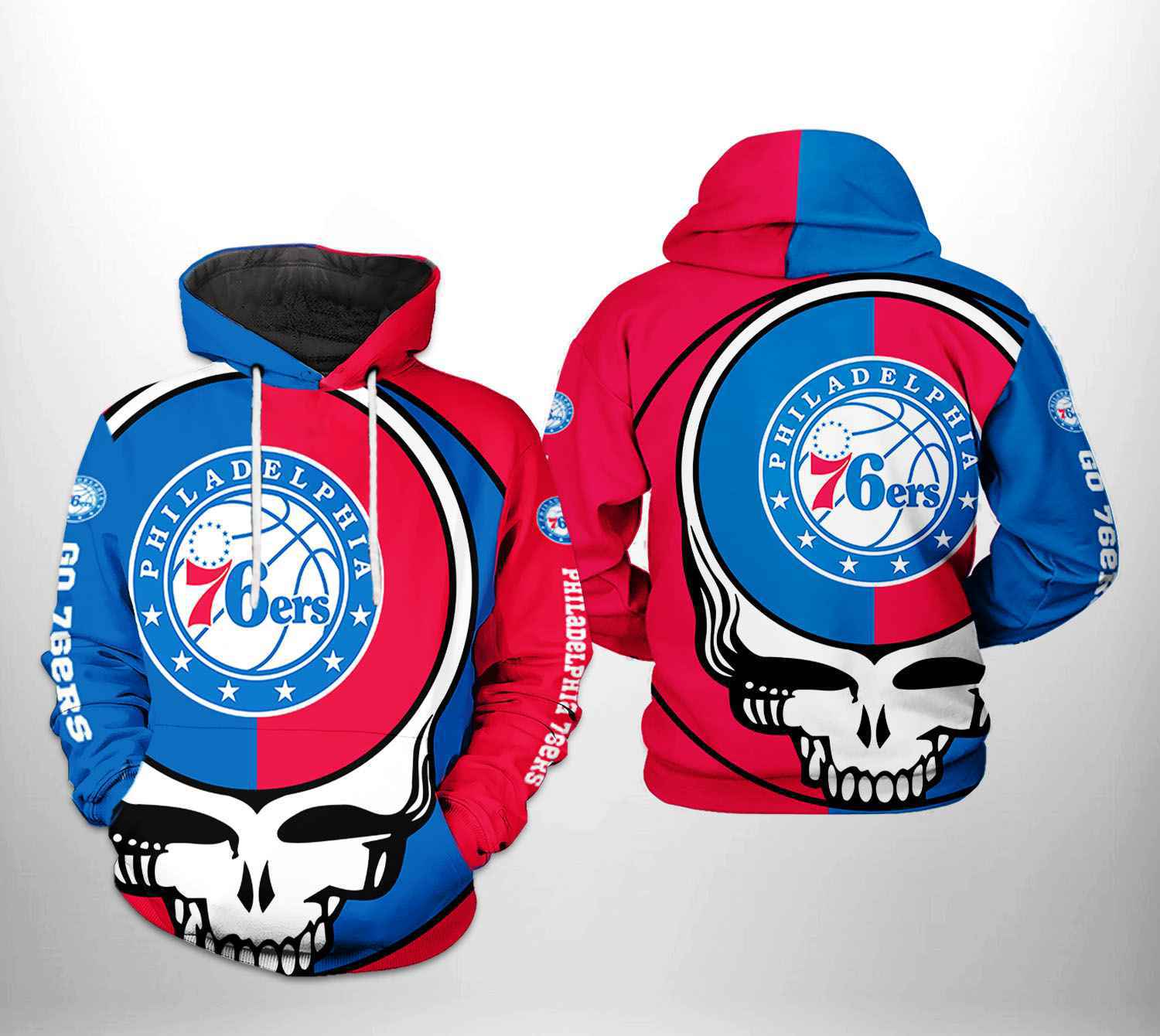 Philadelphia 76ers NBA Grateful Dead 3D Printed Hoodie/Zipper Hoodie - a5f67e7d6201 Philadelphia 76ers NBA Grateful Dead 3D Printed Hoodie/Zipper Hoodie - a5f67e7d6201