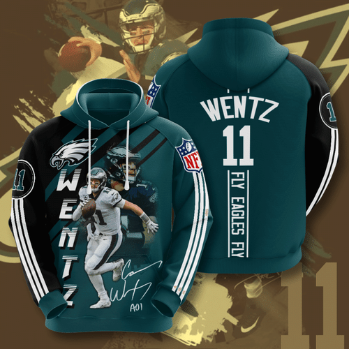 Philadelphia Eagles Carson Wentz 3D Hoodie For Men For Women - 814efe79307c Philadelphia Eagles Carson Wentz 3D Hoodie For Men For Women - 814efe79307c