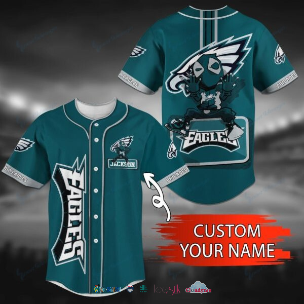 Philadelphia Eagles Deadpool Personalized Baseball Jersey Shirt Philadelphia Eagles Deadpool Personalized Baseball Jersey Shirt