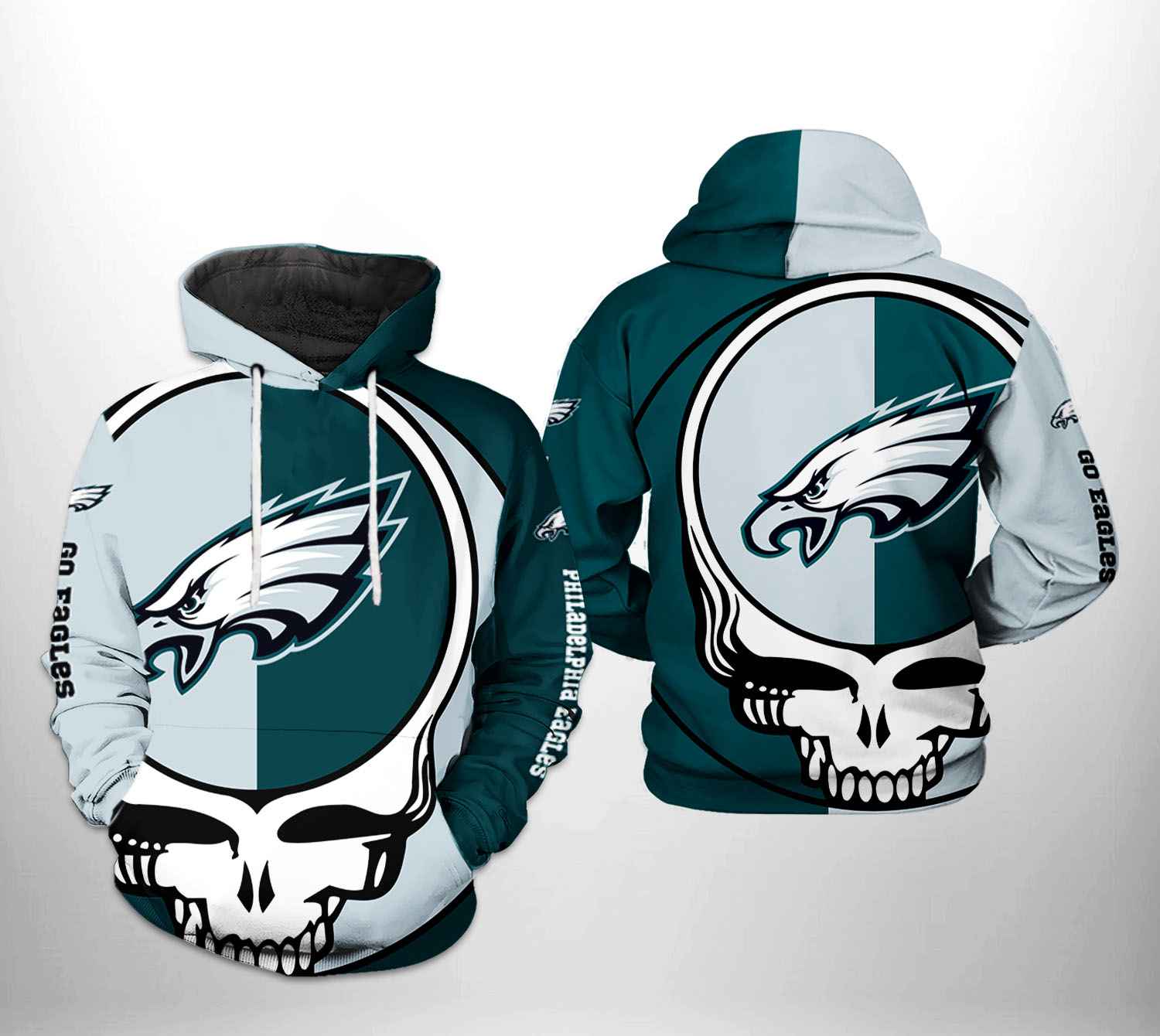Philadelphia Eagles NFL Grateful Dead 3D Printed Hoodie/Zipper Hoodie - e767c83a21d9 Philadelphia Eagles NFL Grateful Dead 3D Printed Hoodie/Zipper Hoodie - e767c83a21d9