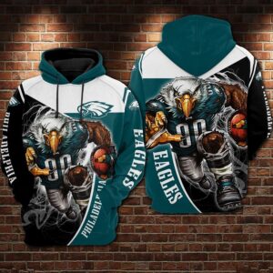 Philadelphia Eagles Nfl Football Big Eagle 3d Hoodie For Men For Women Philadelphia Eagles All Over Printed Hoodie. Philadelphia Eagles 3d Shirt - 2c86d2b73103