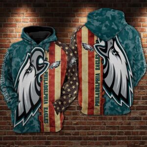 Philadelphia Eagles Nfl Football Camouflage Flag 3d Hoodie For Men For Women Philadelphia Eagles All Over Printed Hoodie. Philadelphia Eagles 3d Shirt - 85984f855ec0
